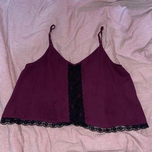 F21 Lace detail crop top